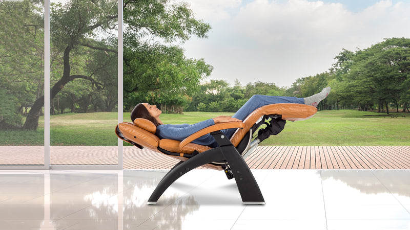 Woman in zero gravity position in her Perfect Chair 610 Saddle Supreme