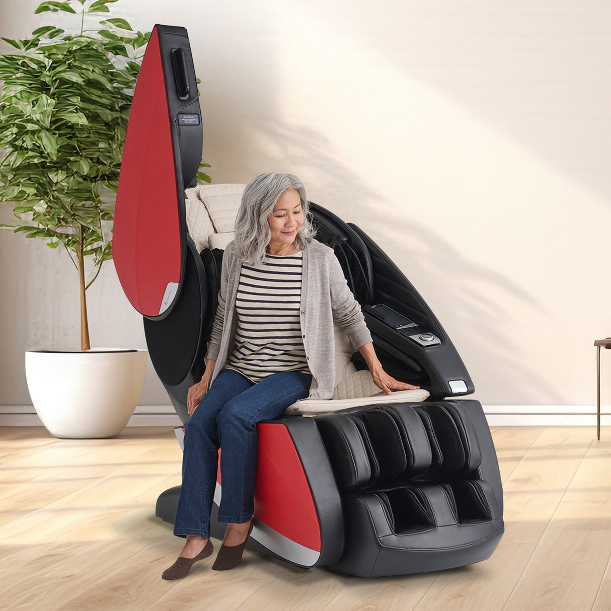 Older woman sitting into Super Novo X