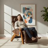 Man sitting in a Hale ZG Recliner smiling